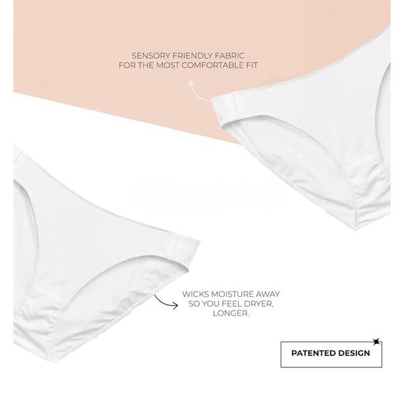 Slick Chicks Brief Panty Side-Fastening Adaptive Size Medium 2 Pack Black White - Picture 7 of 8